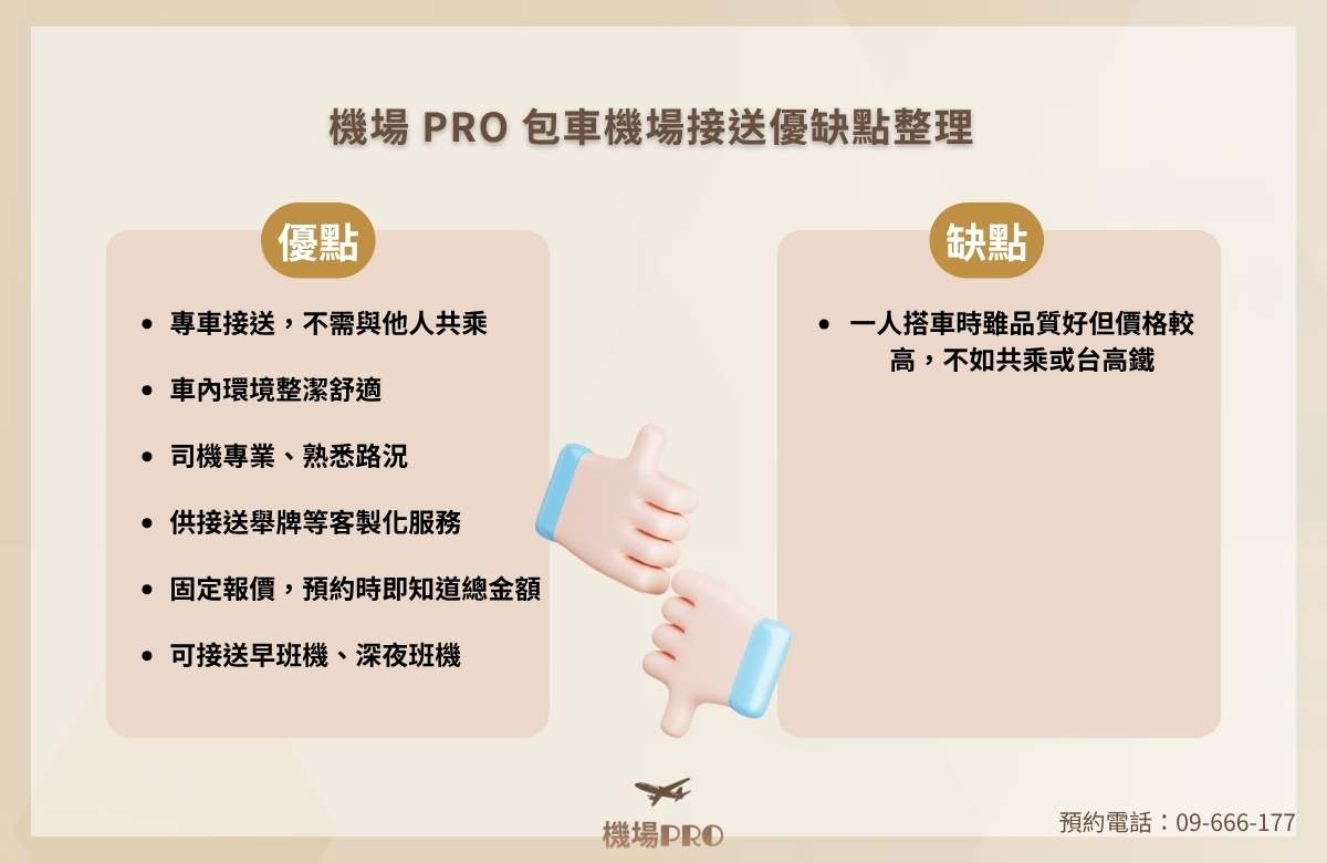 包車機場接送優缺點